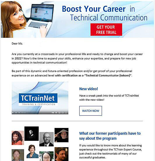 Boost your career in Technical Communication: Get your free trail Boost your career in Technical Communication: Get your free trail